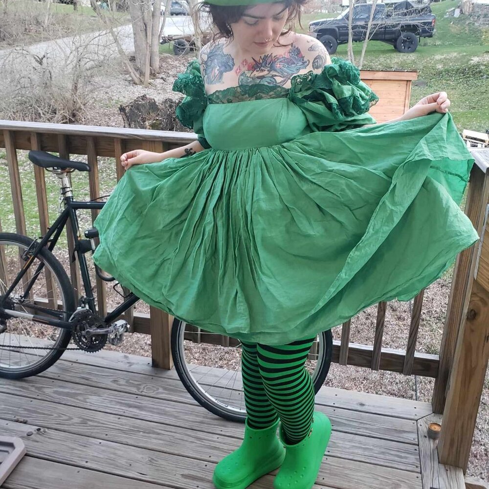 Hand Dyed Puff Selkie Dress